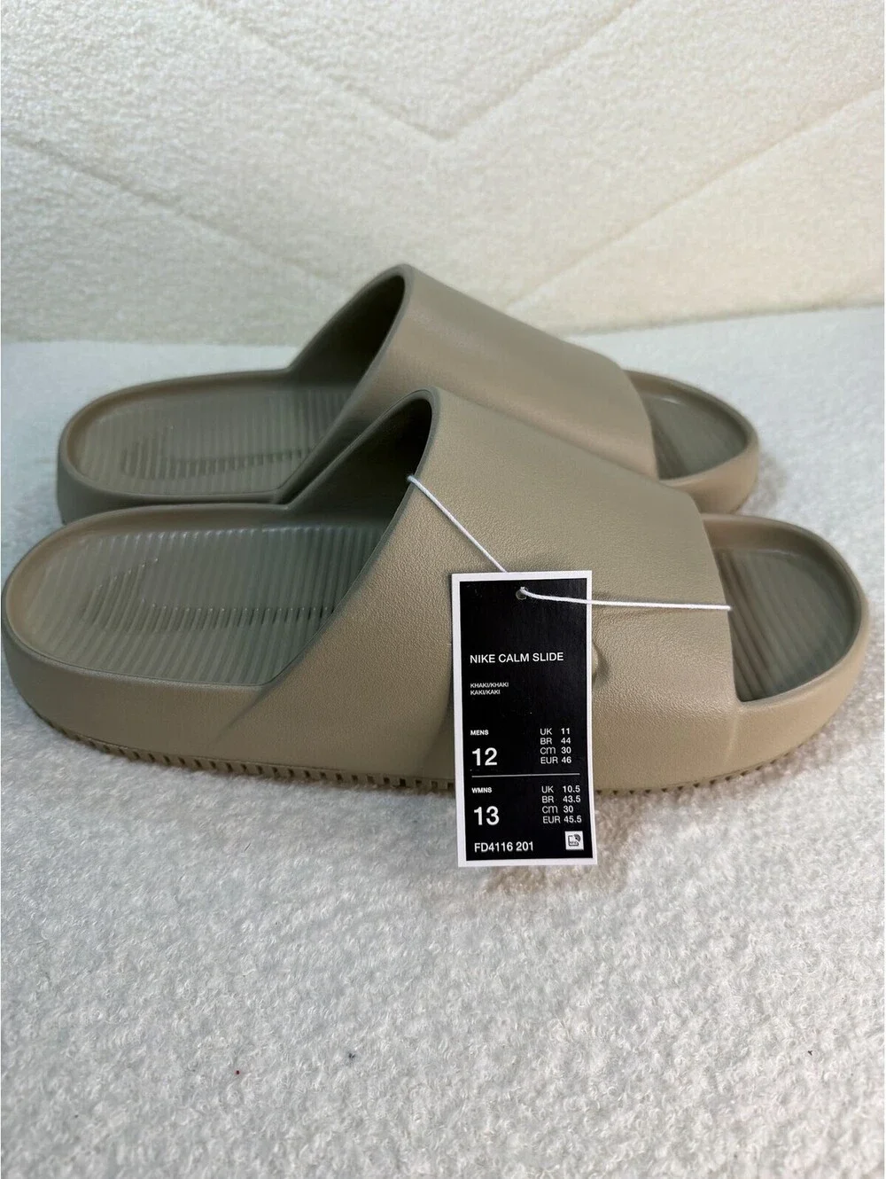 Nike Calm Slide Khaki Mens 12 FD4116 201  NWB